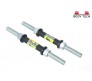 Body Tech Combo of 3ft Curl Bar 25mm and 1 Pair Steel Dumbbells Rod 14" with 2 Spring Locks 